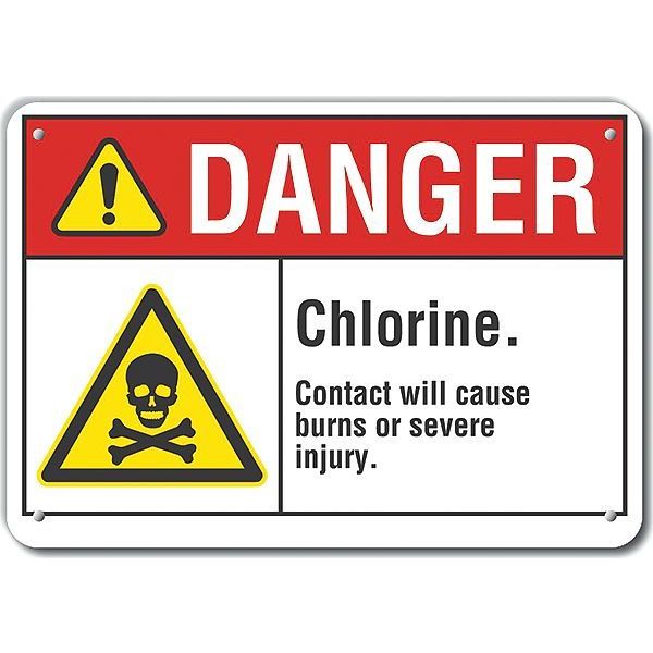 Danger Sign, 10 in H, 14 in W, Horizontal Rectangle, English, LCU4-0038-NA_14X10