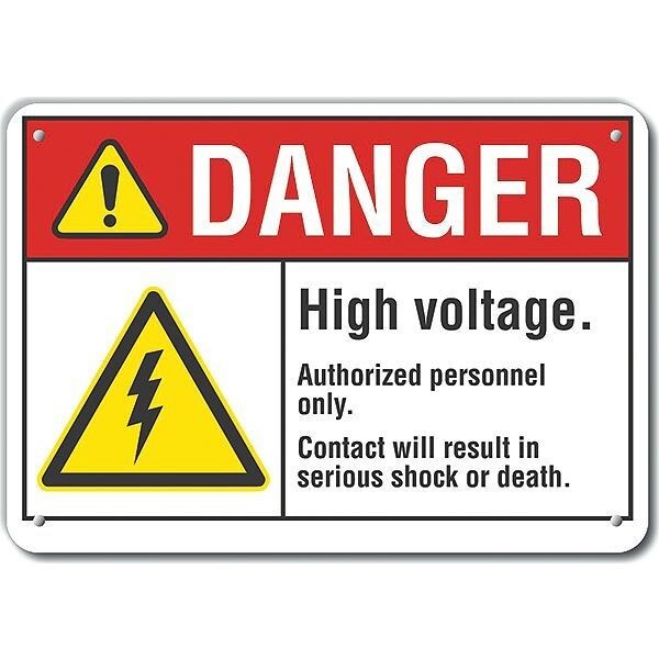 Decal, Danger High Voltage, Plastic, 14x10
