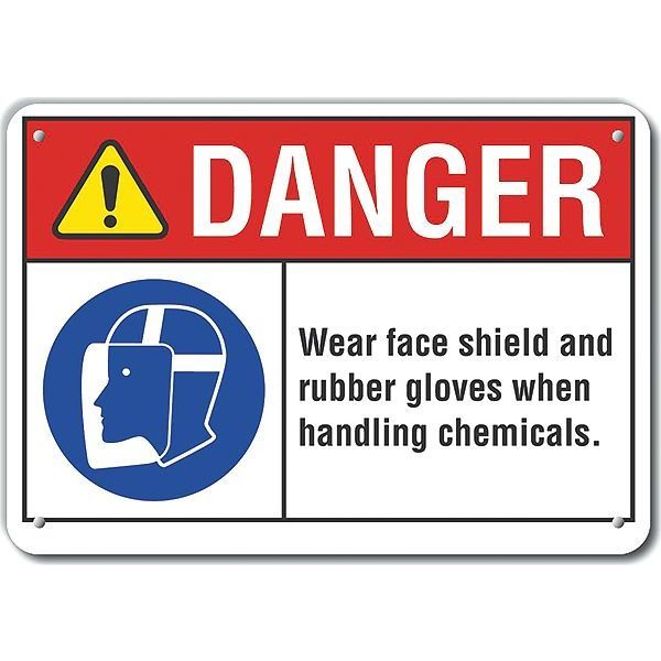 Alum Danger Wear Face Shield, 10