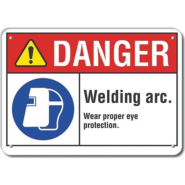 Decal, Danger Welding Arc Wear, 10x7