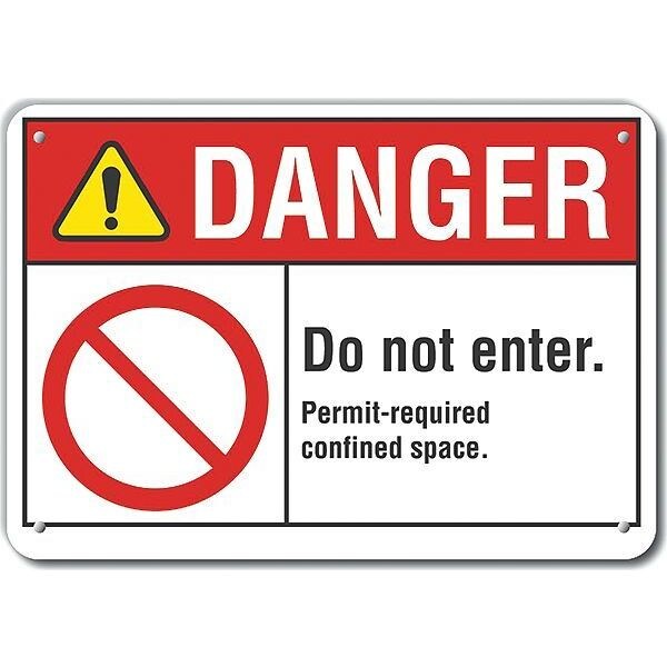 Decal, Danger Do Not Enter, Plastic, 14x10