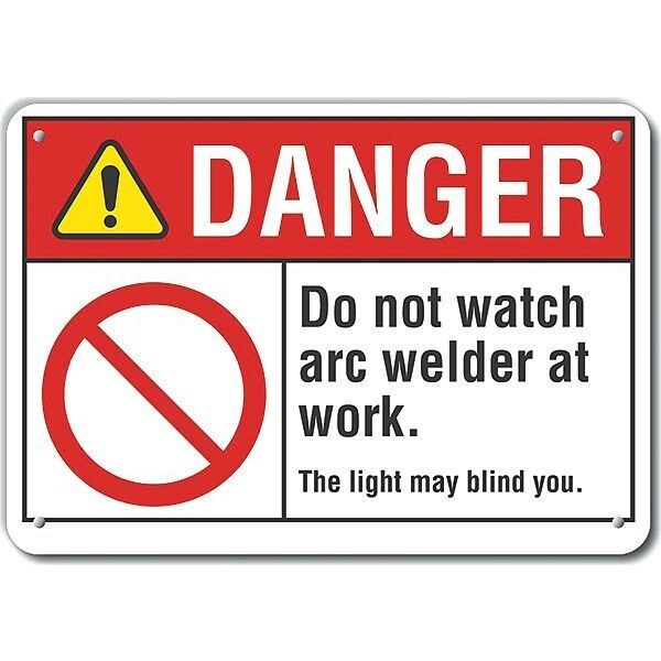Decal, Danger Do Not Watch Arc, 10x7
