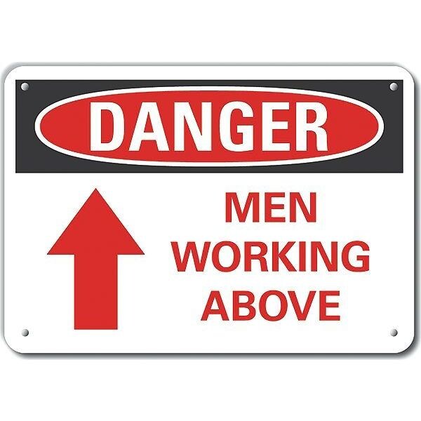 Decal, Danger Men Working Above, 14x10