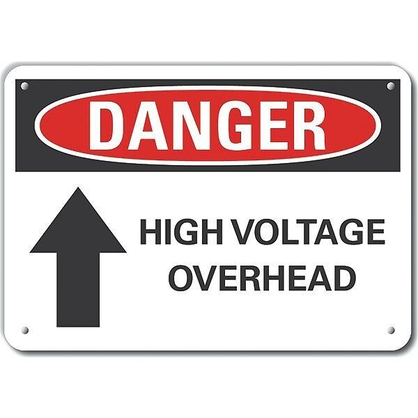 Decal, Danger High Voltage, Plastic, 14x10