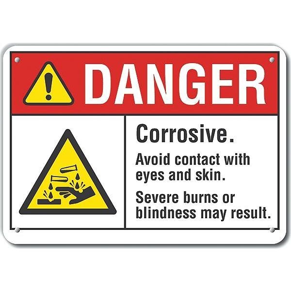 Danger Sign, 7 in H, 10 in W, Plastic, Vertical Rectangle, English, LCU4-0150-NP_10X7