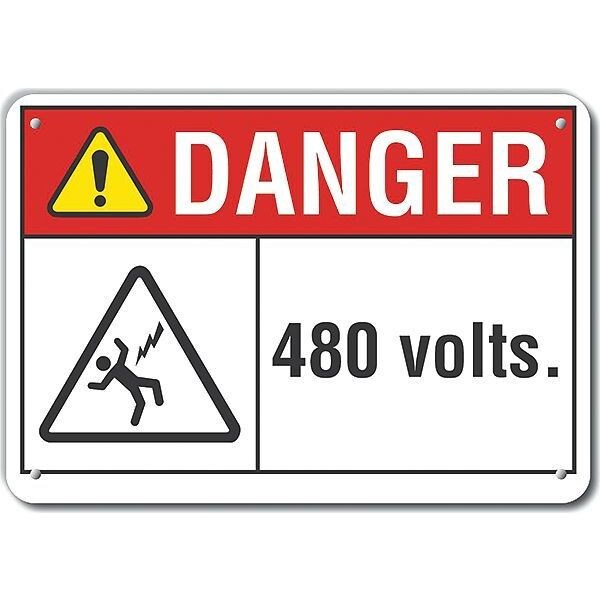 Alum Danger 480 Volts, 10