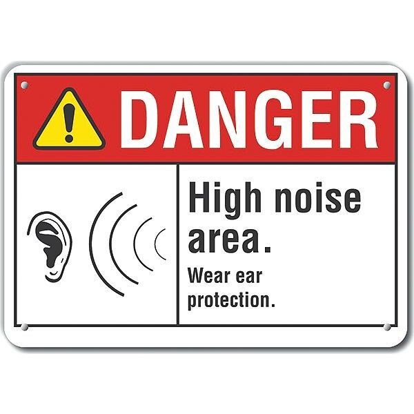 Decal, Danger High Noise Area, 14x10