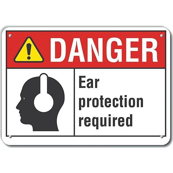 Decal, Danger Ear Protection, 10x7