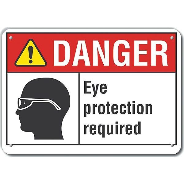 Decal, Danger Eye And Ear, Plastic, 10 x 7