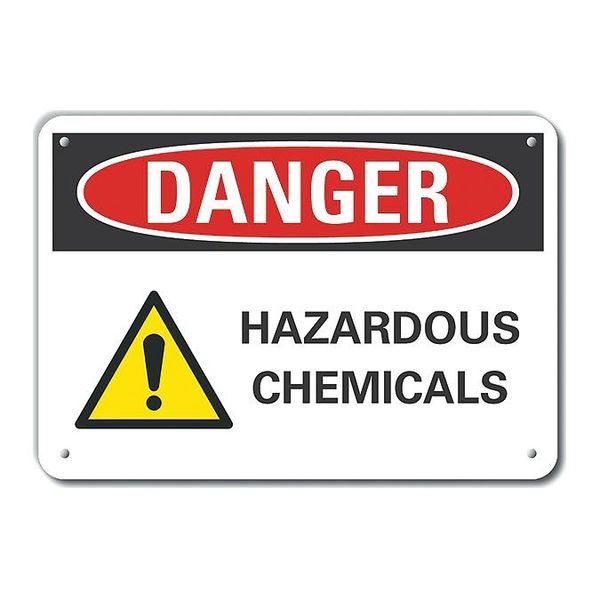 Danger Sign, 10 in H, 14 in W, Horizontal Rectangle, English, LCU4-0211-NA_14X10