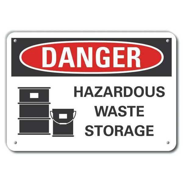 Danger Sign, 10 in H, 14 in W, Horizontal Rectangle, English, LCU4-0213-NA_14X10