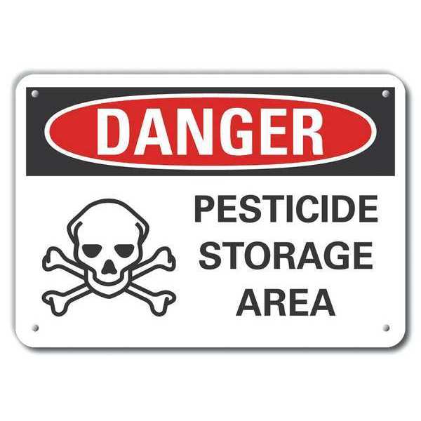 Danger Sign, 7 in H, 10 in W, Plastic, Vertical Rectangle, English, LCU4-0223-NP_10X7