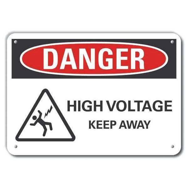 Decal, Danger High Voltage, Plastic, 10x7