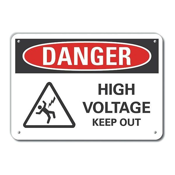 Decal, Danger High Voltage, Plastic, 14x10