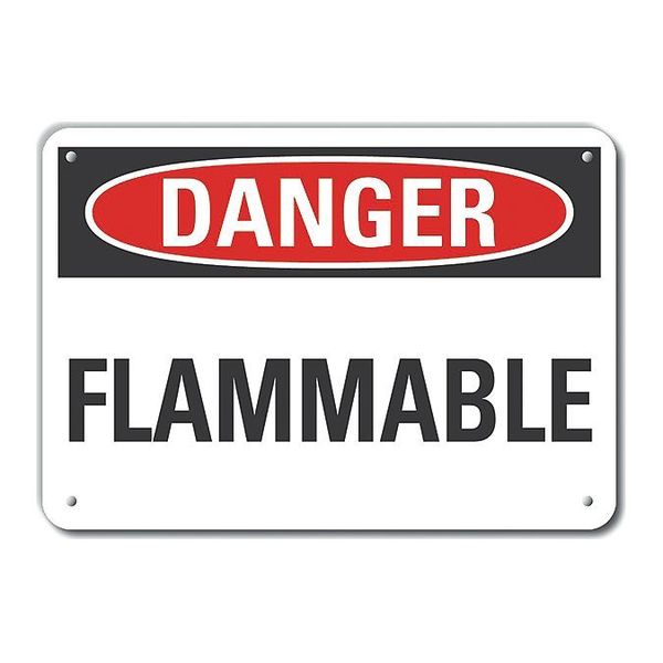 Danger Sign, 7 in H, 10 in W, Plastic, Vertical Rectangle, English, LCU4-0322-NP_10X7