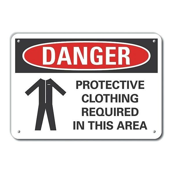 Decal, Danger Protective, Plastic, 14 x 10