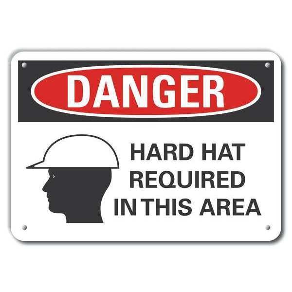 Decal, Danger Hard Hat Required, 10x7