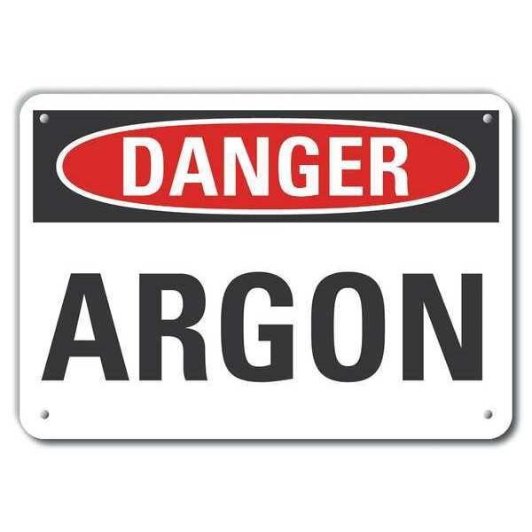 Danger Sign, 10 in H, 14 in W, Plastic, Horizontal Rectangle, English, LCU4-0300-NP_14X10