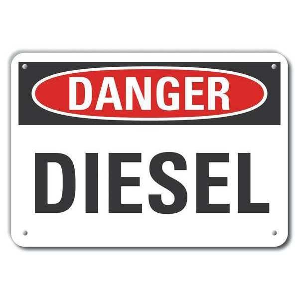 Danger Sign, 10 in H, 14 in W, Plastic, Horizontal Rectangle, English, LCU4-0301-NP_14X10