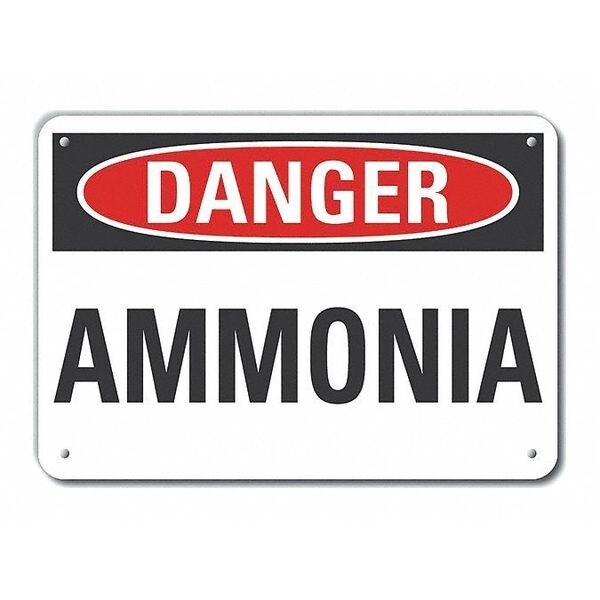 Danger Sign, 7 in H, 10 in W, Plastic, Vertical Rectangle, English, LCU4-0307-NP_10X7