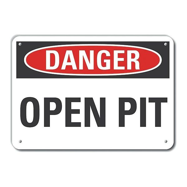 Danger Sign, 7 in H, 10 in W, Plastic, Vertical Rectangle, English, LCU4-0315-NP_10X7