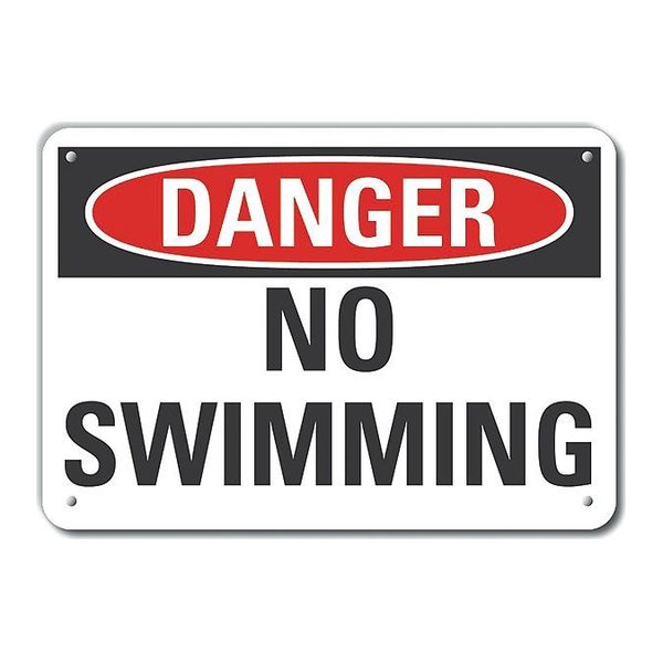 Refl Alum Danger No Swimming, 10