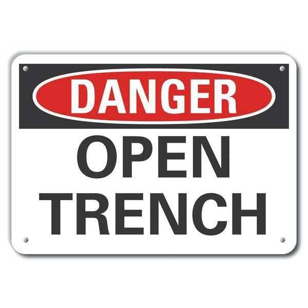 Danger Sign, 7 in H, 10 in W, Plastic, Vertical Rectangle, English, LCU4-0344-NP_10X7