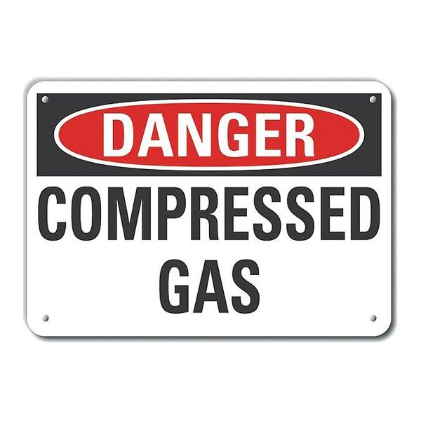 Danger Sign, 7 in H, 10 in W, Plastic, Vertical Rectangle, English, LCU4-0363-NP_10X7