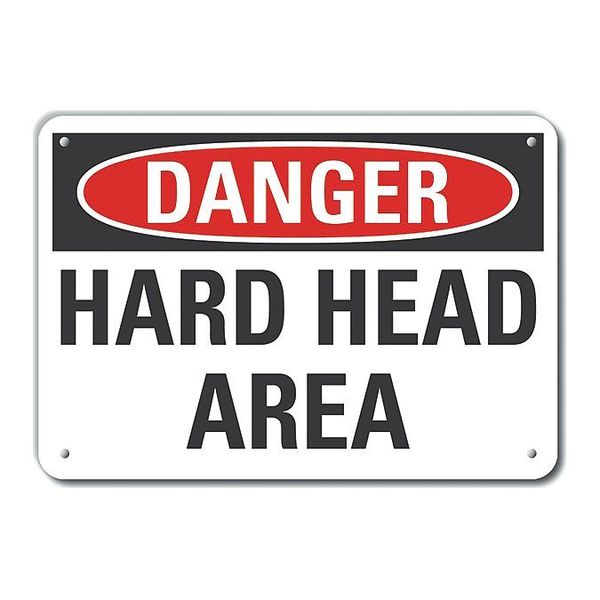 Decal, Danger Hard Head Area, 14x10