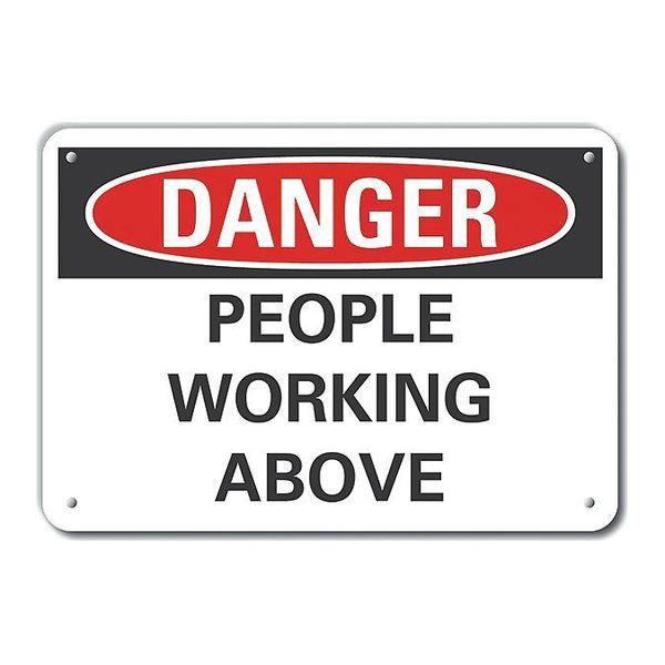 Decal, Danger People Working, 14x10