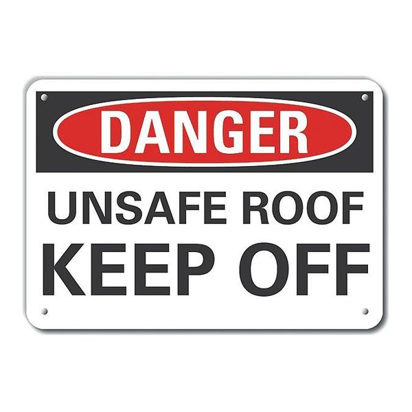 Alum Danger Unsafe Roof Keep Off, 10