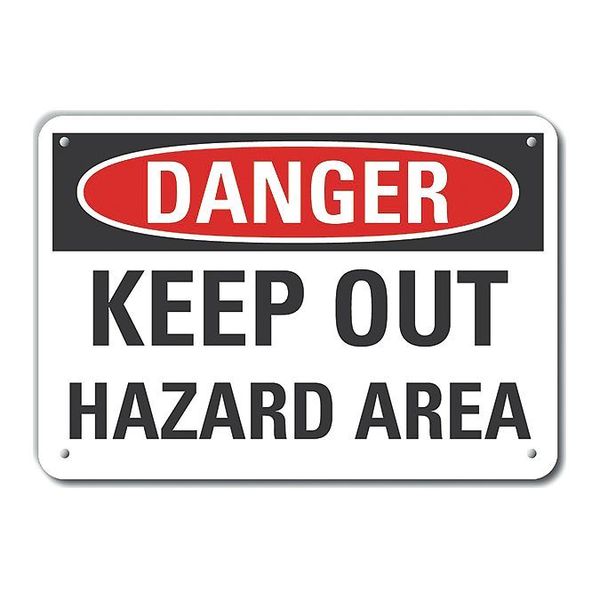 Alum Danger Keep Out Hazard Area, 10