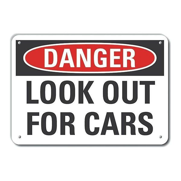 Danger Sign, 7 in H, 10 in W, Plastic, Vertical Rectangle, English, LCU4-0396-NP_10X7