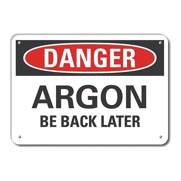 Refl Alum Danger Argon, 10