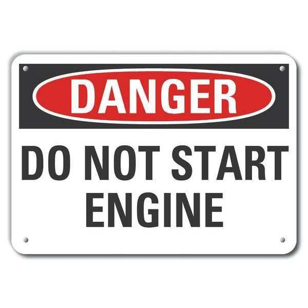 Plastic Machine & Operation Danger Sign7 in H10 in WVertical RectangleLCU4-0418-NP_10X7