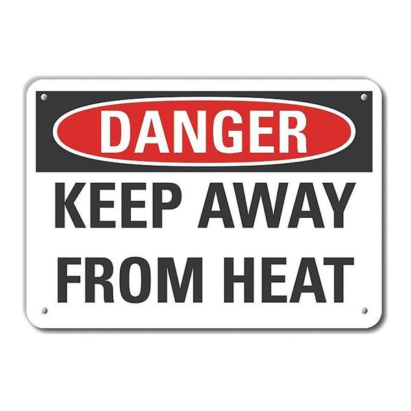 Plastic Keep Away Danger Sign, 7 in Height, 10 in Width, Plastic, Vertical Rectangle, English