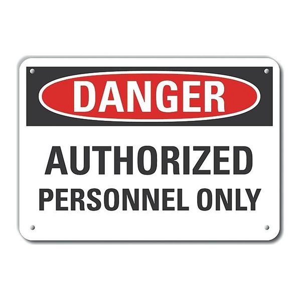 Decal, Plastic, Danger Authorized, 10 x 7