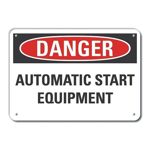 Danger Sign, 7 in Height, 10 in Width, Plastic, Vertical Rectangle, English
