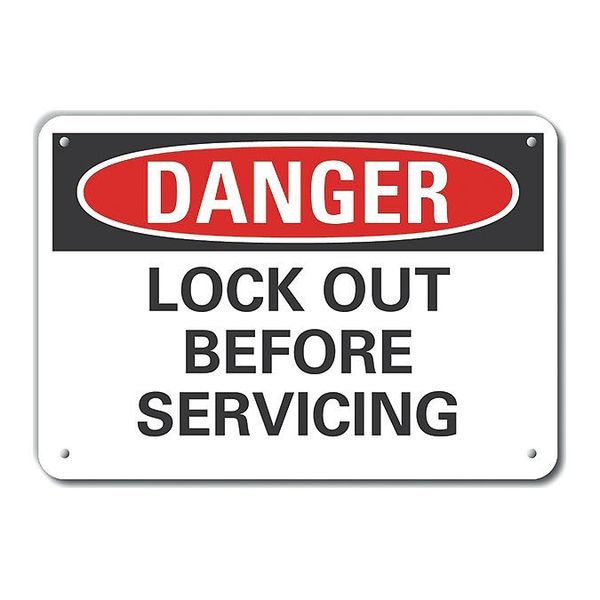 Danger Sign, 7 in Height, 10 in Width, Plastic, Vertical Rectangle, English