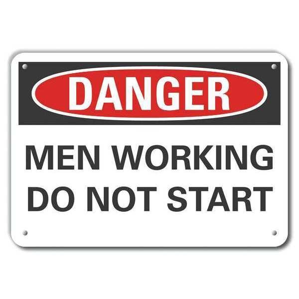 Decal, Danger Men Working Do, 10x7
