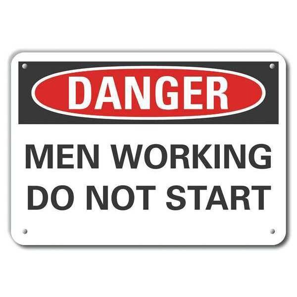 Decal, Danger Men Working Do, 14x10