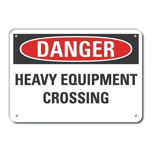 Reflective  Traffic Safety Danger Sign, 7 in Height, 10 in Width, Aluminum, Vertical Rectangle