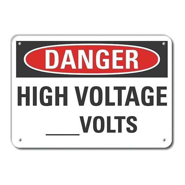 Refl Alum Danger High Voltage, 14