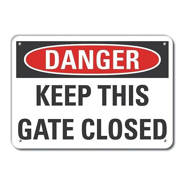 Refl Alum Danger Keep Closed, 14