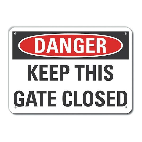 Refl Alum Danger Keep Closed, 10