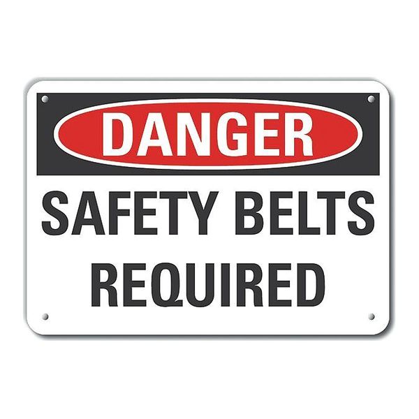 Refl Alum Danger Safety Belts, 14