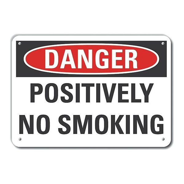 Aluminum No Smoking Danger Sign, 7
