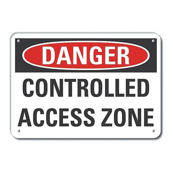 Decal, Danger Controlled Access, 10x7