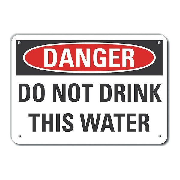 Decal, Plastic, Danger Do Not Drink, 14x10