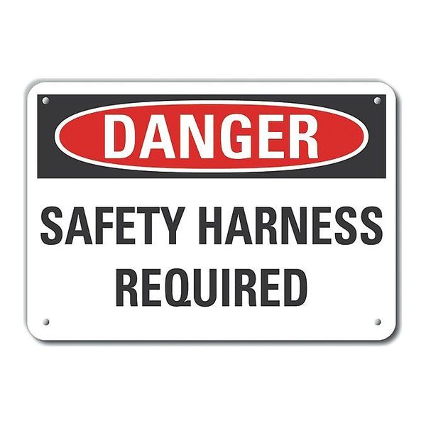 Plastic Fall  Danger Sign, 7 in Height, 10 in Width, Plastic, Vertical Rectangle, English